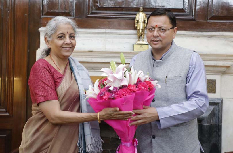 मुख्यमंत्री पुष्कर सिंह धामी ने केंद्रीय वित्त मंत्री से की मुलाकात, इस योजना के लिए की 1774 करोड़ की मांग..